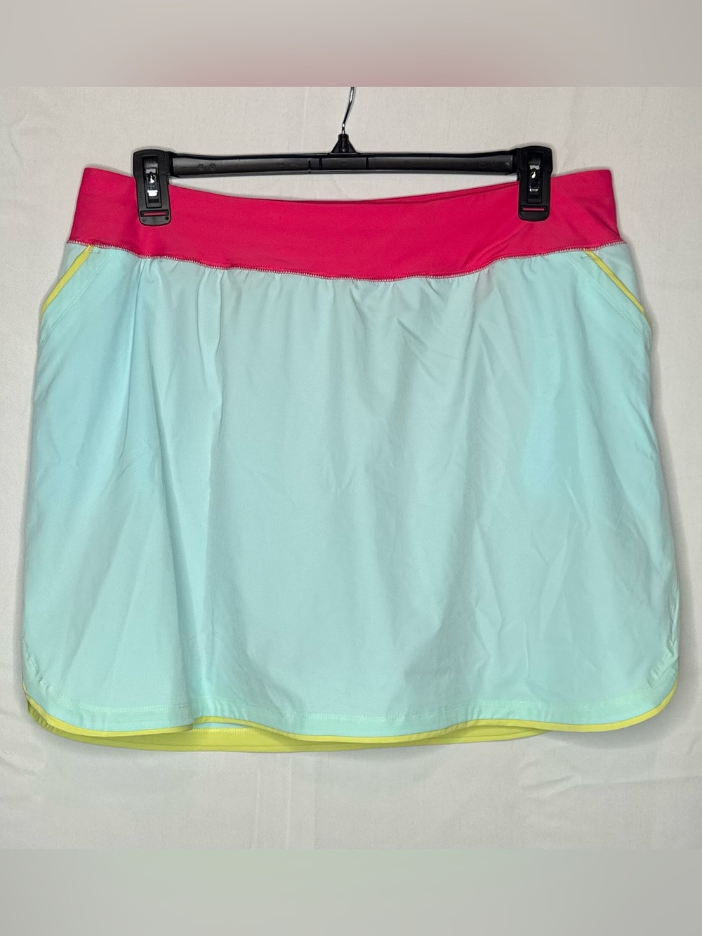 Lands' End Women's Size 18W Quick Dry Active Board Skort Swim Skirt Aqua Pink